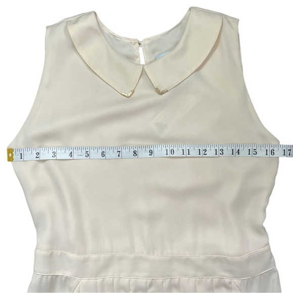 NWT Lovers & Friends Sophistication Cream Collared Pleated Mini Dress sz S - Picture 10 of 16